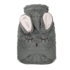 A2Z Hot Water Bottles 3D Animal Bunny 1 Liter Cosy Fleece Cover Heat Therapy