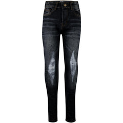 Kids Boys Stretchy Jeans Knee Ripped Denim Skinny Bikers Pants Slim Trouser 5-13