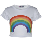 A2Z 4 Kids Girls Crop Tops Rainbow Print White Stylish Fahsion Trendy T Shirt Tank Top & Tees New Age 5 6 7 8 9 10 11 12 13 Years