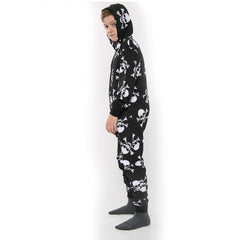 Kids Girls Boys Skull Print Crop Top Legging Skater Dress Halloween Costume 5-13
