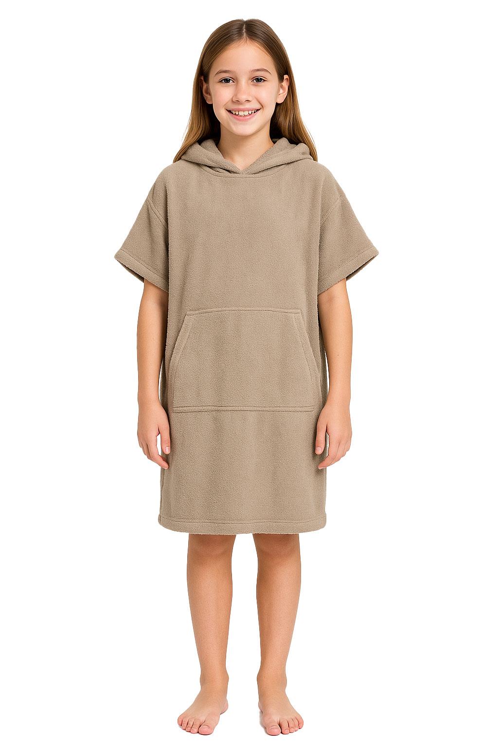 Kids Bathrobe 100% Cotton Hooded Dressing Gown Unisex 2-13 Years