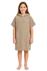 Kids Bathrobe 100% Cotton Hooded Dressing Gown Unisex 2-13 Years