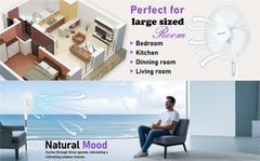 A2Z Pedestal Fan 16 Inch 3-Speed Setting Tilt Angled Oscillating Living Room Fan