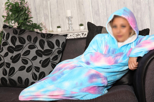 A2Z Unisex Mens Ladies Oversized Kangaroo Pocket Hooded Animal Wearable Blanket
