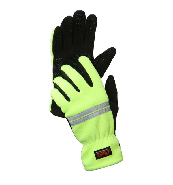 Mens Hi Vis 3M Reflective Fleece Gloves Thermal Winter Warm Safety Work Gloves