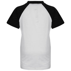 Kids Raglan Style T Shirt Contrast Colour Short Sleeve Top Girls Boys Age 5-13 Y