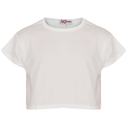 A2Z 4 Kids Girls Top Kids Plain Color Stylish Crop Top & Fashion Legging Set New Age 7 8 9 10 11 12 13 Years - A2Z 4 Kids