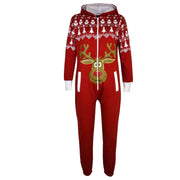 Kids Girls Boys Novelty Christmas Reindeer Print Fleece Onesie All In One Jumpsuit Attire Age 5-13 Years