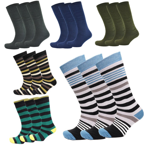 A2Z Mens Knee High Welly Wellington Pack Of 3 Boots Comfortable Cosy Warm Socks
