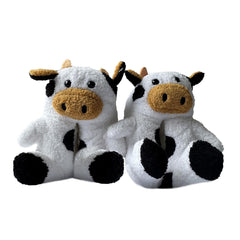 A2Z Kids Girls Womens 3D Cow Slippers Soft Plush Warm Non Slip Indoor Shoes