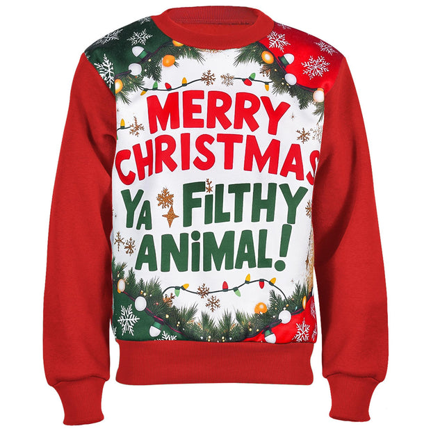 A2Z Mens Women Merry Christmas Ya Filthy Animal Jumper Hoodies Xmas Sweatshirts