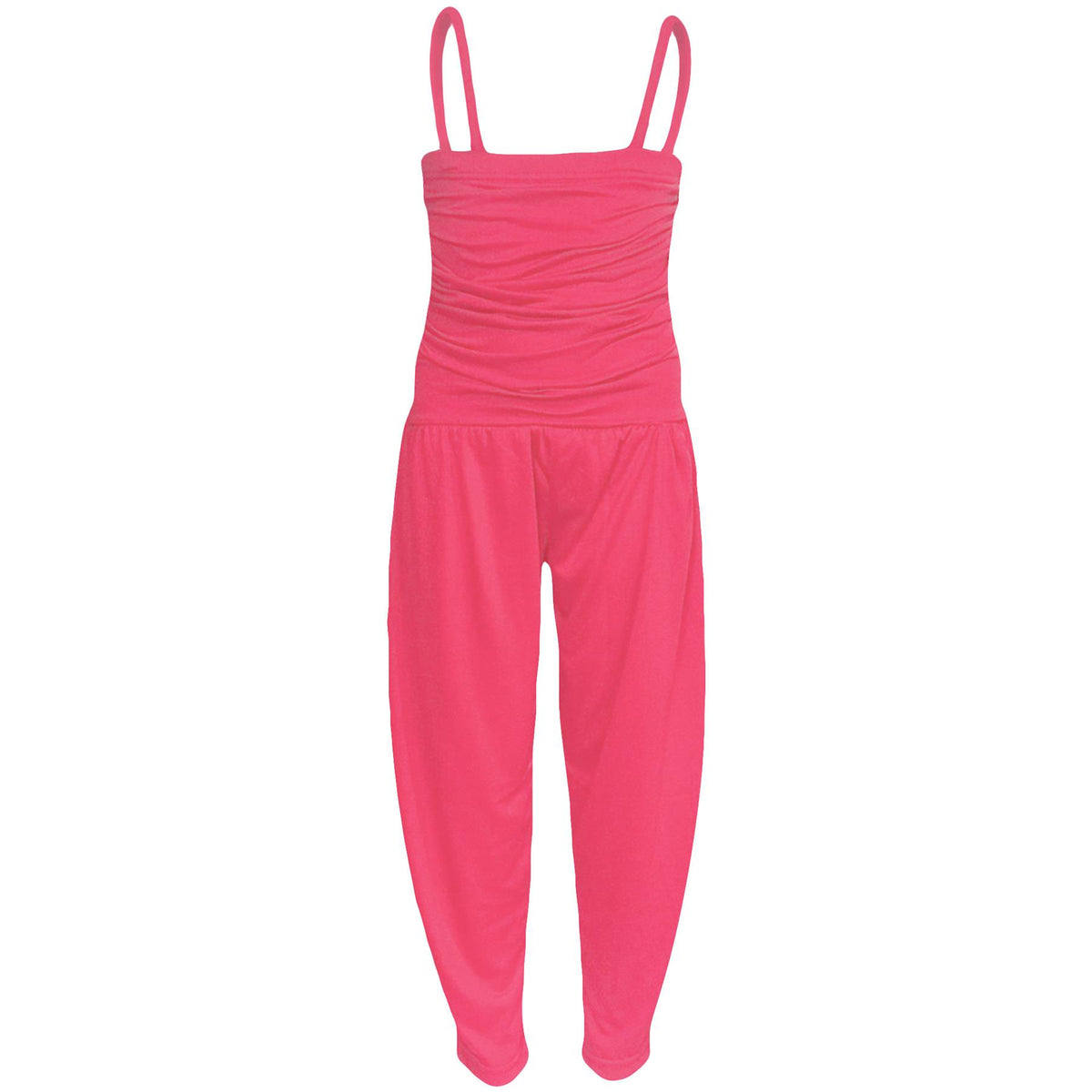Girls Jumpsuit Kids Plain Color Trendy Playsuit All In One Jumpsuits 5-13 Years