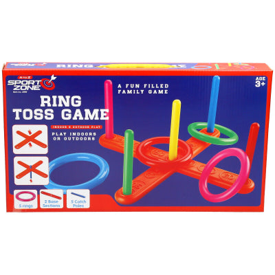 Kids Ring Toss Game Set Outdoor Fun Plastic Quoits Hoop Toss Garden Family Games