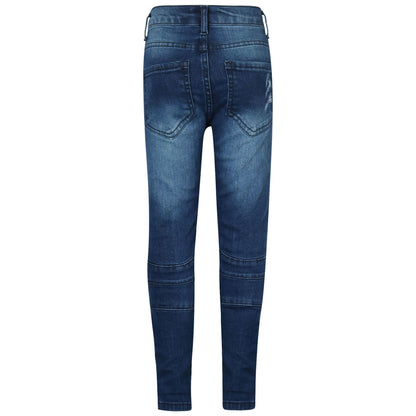 Kids Boys Stretchy Jeans Ripped Drape Panel Denim Pants Trousers New Age 5-13 Yr