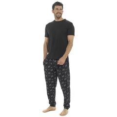 A2Z Mens Pyjama Soft Plain Top Jersey Gaming Bottom 2 Piece T Shirt Pyjamas Set