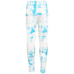 Kids Girls Leggings Tie Dye Blue Print Stylish Fahsion Trendy Dance Legging 5-13