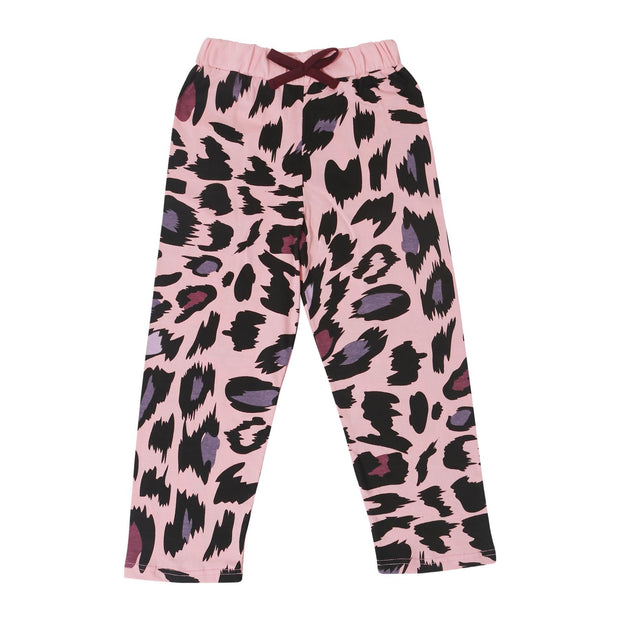 Kids Girls Goodnight Pyjamas Children Baby Pink PJs 2 Piece Leopard Loungewear - A2Z 4 Kids