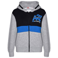 Kids Boys Girls Contrast Panel Tracksuit A2Z NY Deluxe Print Hoodie With Joggers