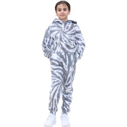 Kids Tie Dye Tracksuit Gym Cropped Hoodie Sweatpants Cord Set Girls Age 5-13