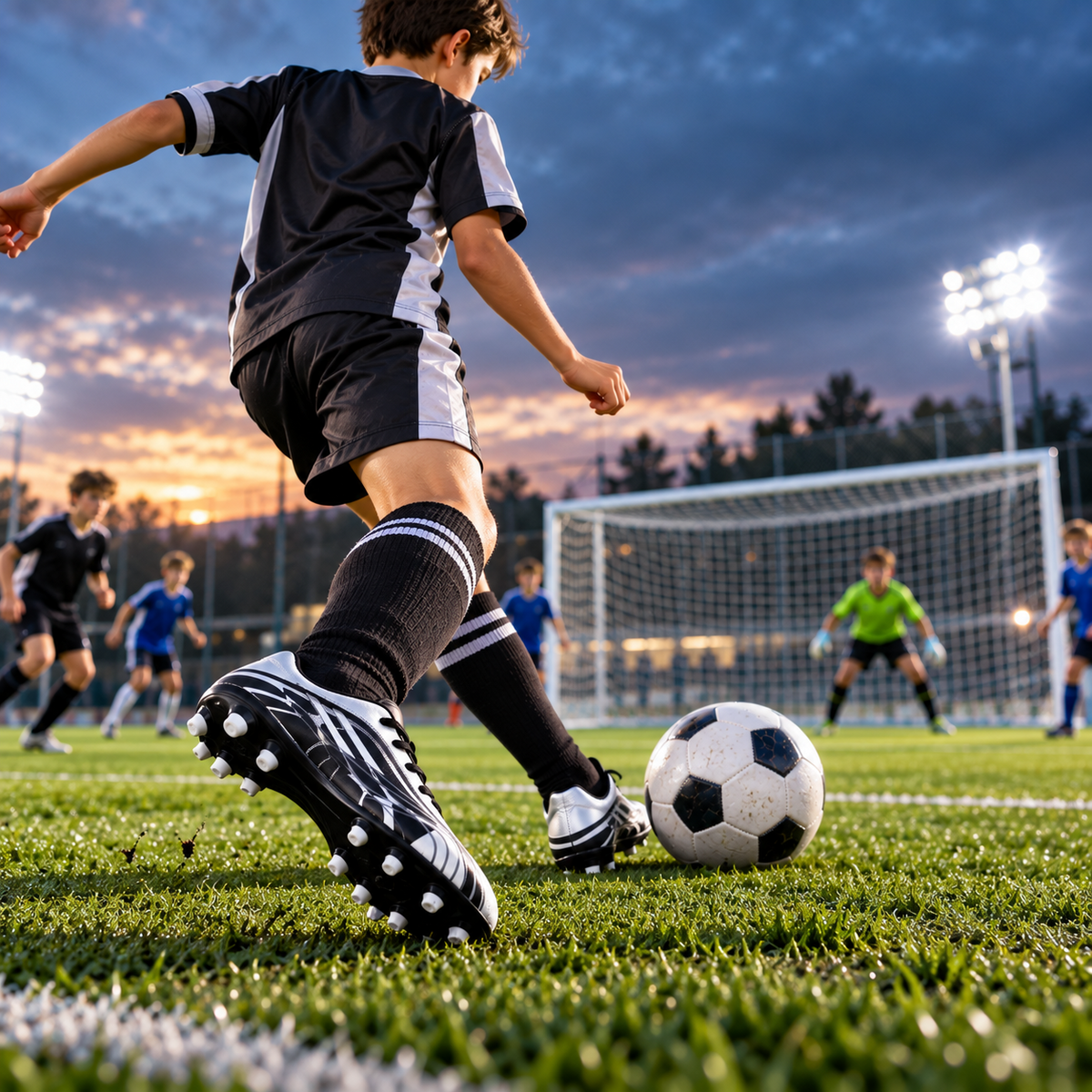 A2Z 4 Kids Boys Girls Football Boots Junior Soccer Cleats Moulded Stud Trainers