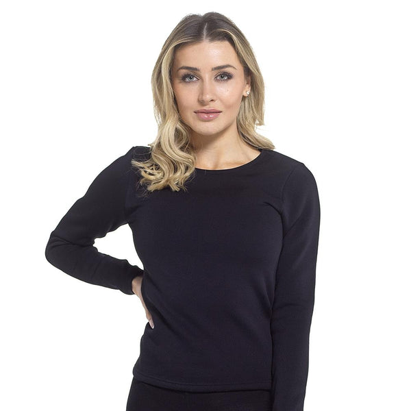 Ladies Thermal Long Sleeve Top HeatGuard Soft Inner Layer for Extra Winter