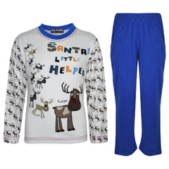 Girls Boys SANTAS LITTLE HELPER Christmas Pyjamas Reindeer Rudolph PJ's Age 1-7 Years