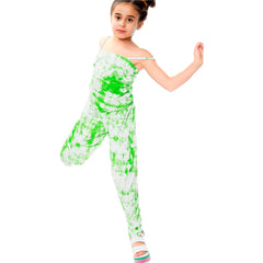 Kids Girls Jumpsuit Tie Dye Print Trendy Fahsion Playsuit All In One Jumpsuits
