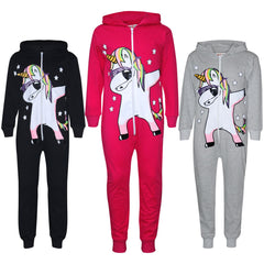 Kids Girls 100% Cotton Dabbing Unicorn A2Z Onesie One Piece All In One Jumpsuits