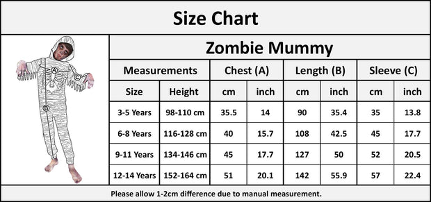 A2Z 4 Kids Girls Boys Spine Chilling Zombie Egyptian Mummy Halloween Attire Hooded Shredded Sleeves Ribbed Cuffs Soft Fabric Perfect Outfit for Trick or Treating and Halloween Parties - A2Z 4 Kids