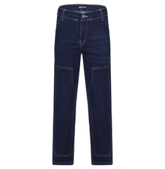 Kids Girls Boys Denim Jeans Stitch Pocket Tailored Fashion Pants With Belt Loops