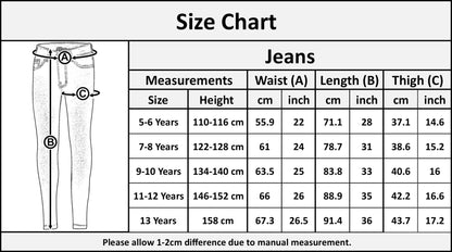Girls Rainbow Colourful Pastel Tie Dye Jeans Denim Kids Teen Summer Outfit Gift