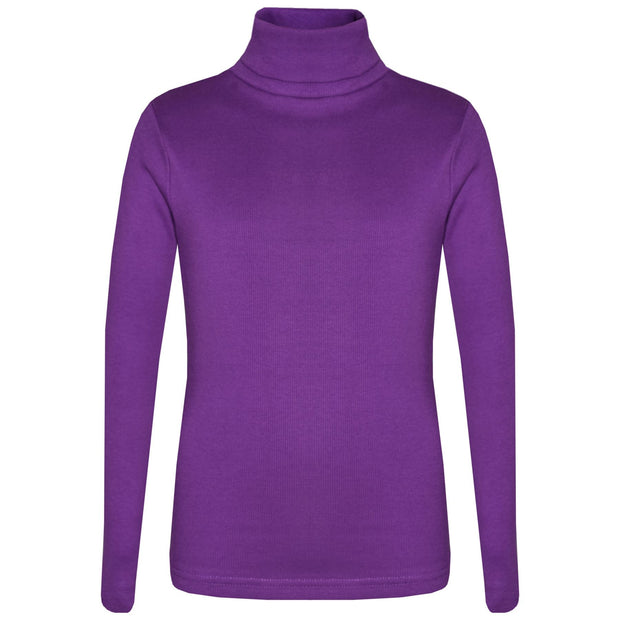 Kids Girls Polo Neck T Shirt Thick Cotton Turtleneck Jumper Long Sleeve Top 2-109