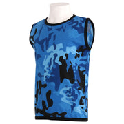 A2Z 4 Kids Girls Vest Top And Shorts 100% Cotton Camouflage Blue Taped Fashion Summer Vests Hot Pant Short Outfit Set New Age 5 6 7 8 9 10 11 12 13 Years