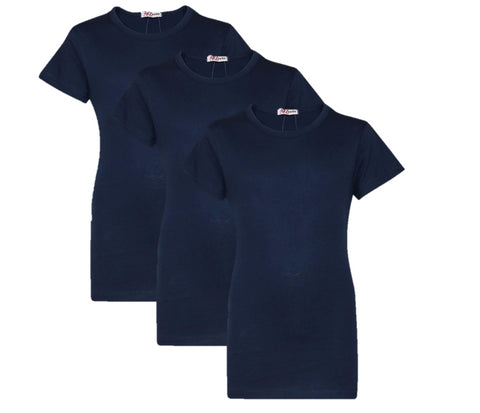 Kids Girls Short Sleeves 3 Pack T Shirts Trendy Stylish Breathable Summer Top