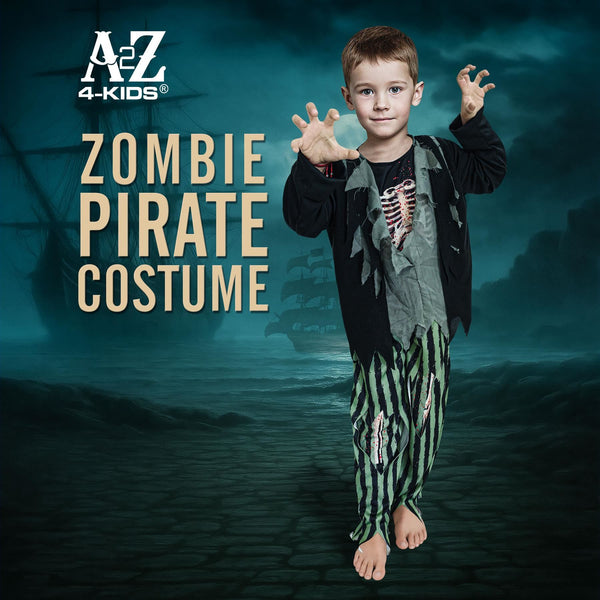 Kids Girls Boys Zombie Pirate Halloween Costume Fancy Dress Scary School Parties