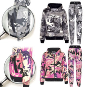 Kids Tracksuit Boys Girls Designer's Camouflage Jogging Suit Top Bottom 5-13 Yr