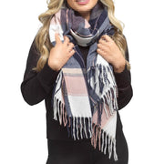 A2Z Ladies Winter Scarf Wide Check Soft Imitation Cashmere Shawl Tassels Scarves