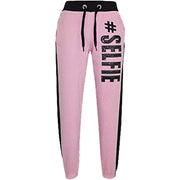 A2Z 4 Kids #SELFIE Tracksuit Sequin Embroidered Baby Pink & Black Hoodie with Jogger Sweatpants Sports Casual Fashion Activewear Set Girls Boys Childrens Age 5-13 years