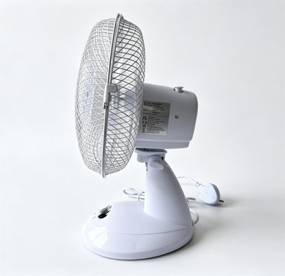 9 Inch Desk Fan with Oscillation and Tilt Angle Design with 2 Speed Settings