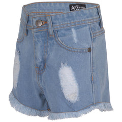 A2Z 4 Kids Girls Shorts Skinny Ripped Jeans Denim Stretch Short Casual�Half�Pant