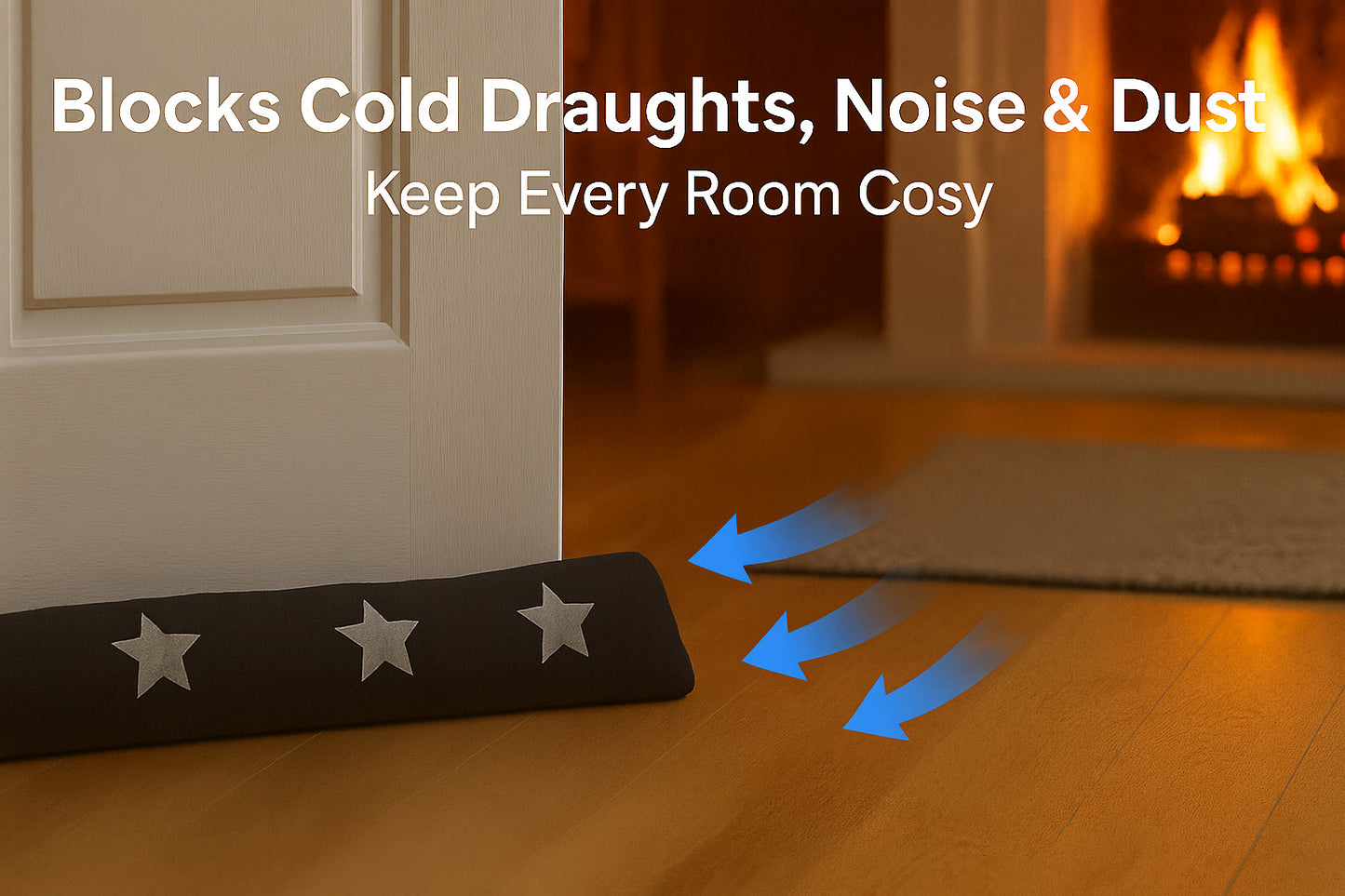 A2Z 3D Animal Face Draught Excluder 78cm Door Window Draft Wind Stopper for Dust