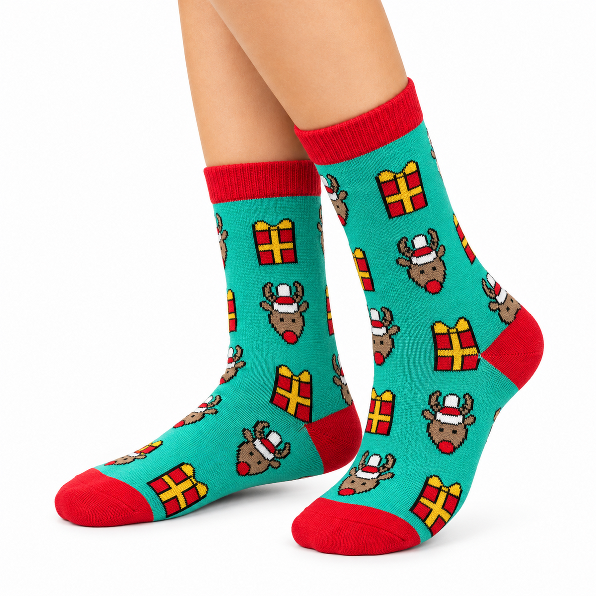 Kids Boys Girls Cotton Rich Christmas Socks Xmas Festive Soft Winter Socks