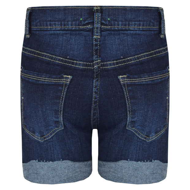 Kids Shorts Boys Girls Denim Ripped Chino Bermuda Shorts Knee Length 5-13 Years