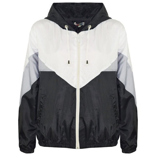 A2Z 4 Kids Windbreaker Black Waterproof Raincoat Jackets Contrast Panels Shower Resistant Lightweight Hooded Coat Girls Boys Age 5-13 Years - A2Z 4 Kids