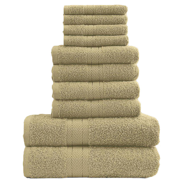 Luxurious 10 Piece Towel Bale Set 2x Bath Towels (66x118cm) 4x Soft and Absorbent Hand Towels (51x81cm) and 4x Cozy Face Towels (30x30cm) 500 GSM 100% Cotton Towels Available in 1 Pack adn 2 Pack Options - A2Z 4 Kids