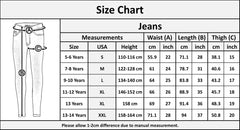 Kids Girls Relaxed Straight Fit Boot Cut Jeans For Teens Cotton Jeans 5-13 Years