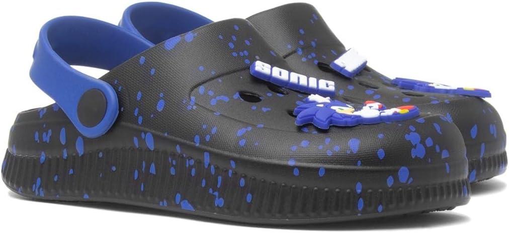 Kids Sonic The Hedgehog Boys Clogs with Charms Lightweight EVA Official Sandals