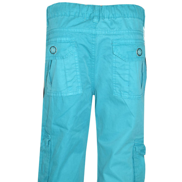 A2Z 4 Kids Boys Trouser Designer Youth BDU Ranger 6-Pocket Aqua Combat Cargo Trousers Fashion Causal Jogging Pants Age 5 6 7 8 9 10 11 12 13