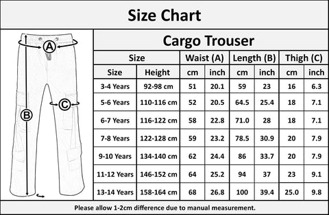 Kids Girls Cargo Trousers Elasticated Waist Comfortable Joggers Activewear Pants