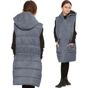 Kids Girls Fashion Oversized Gilet Long Line Jacket Long Sleeveless Coat 7-13 Yr